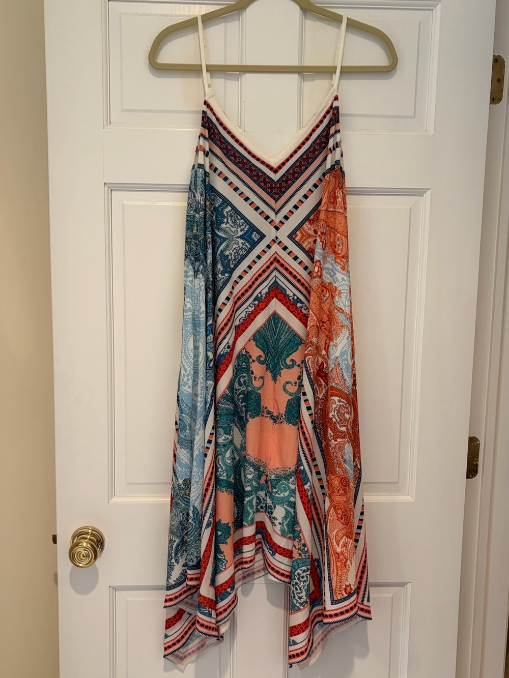 NWT Jealous Tomato South Moon Under Boho Paisley Print Handkerchief Slip Dress